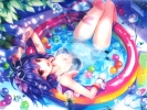 Anime CG Anime Pictures      182461
bikini blue eyes blush happy pool red ribbon short hair stars sunglasses tree   anime picture