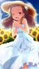 The Idolmaster Cinderella Girls : Seki Hiromi 182452
blush brown hair flower happy hat long red eyes sky sundress wink   anime picture