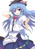 Touhou : Hinanawi Tenshi 182514
blue hair dress hat long red eyes ribbon skirt   anime picture