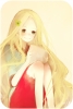 Honey and Clover : Hanamoto Hagumi 182525
blonde hair blush flower green eyes long skirt smile   anime picture