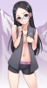 Yama no Susume : Saitou Kaede 182537
black hair blue eyes blush hairpins long megane shorts smile   anime picture