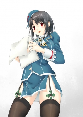 Kantai Collection : Takao 182617
 669238  kantai collection  takao   ( Anime CG Anime Pictures      ) 182617   : Nabekishi
anthropomorphism black hair blush garter hat jewelry red eyes short thigh highs uniform   anime picture