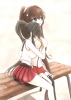 Kantai Collection : Yahagi Yamato 182618
anthropomorphism black hair brown eyes crying gloves hug long ponytail skirt thigh highs   anime picture