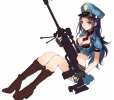 League of Legends : Caitlyn 182650
black hair blue eyes boots gloves gun hat long skirt smile uniform   anime picture