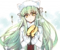 Code Geass : C.C. 182667
gloves green hair hat jacket long neko mimi ribbon snow winter yellow eyes   anime picture