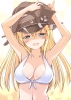 Kantai Collection : Bismarck 182740
anthropomorphism bikini blonde hair blue eyes blush happy hat long neko   anime picture