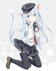 Kantai Collection : Hibiki 182799
anthropomorphism blue eyes hair blush hat long neko mimi tail thigh highs uniform   anime picture