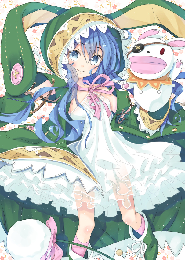 Date, A, Live, Yoshino, Yoshion, blue, eyes, hair, blush, boots, doll, dress, eyepatch, hoodie, long, ribbon, smile, , , anime, picture, , |, , , pictures
