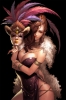 Anime CG Anime Pictures      182882
black eyes brown hair dress feather jewelry long mask   anime picture