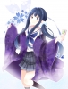 Hanayamata : Nishimikado Tami 182904
blue eyes hair blush flower kimono long seifuku smile   anime picture