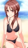 The Idolmaster Cinderella Girls : Mifune Miyu 183006
beach bikini blush brown hair long red eyes smile water   anime picture