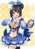 The Idolmaster Cinderella Girls : Takafuji Kako 183016
black hair blush brown eyes gloves happy ponytail short skirt stars wand   anime picture