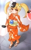 Super Dangan Ronpa 2 : Monokuma Saionji Hiyoko 183053
blonde hair blush kimono long mask orange eyes ribbon sandals smile twin tails   anime picture