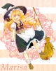 Touhou : Kirisame Marisa 183069
blonde hair braids dress gloves happy hat long purple eyes ribbon witch   anime picture