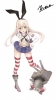 Kantai Collection : Shimakaze 183089
:3 >,_<, anthropomorphism bikini blonde hair boots brown eyes gloves band long skirt thigh highs water float weapon   anime picture
