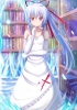 Rosenkreuzstilette : Freudia Neuwahl 183098
blue hair blush book dress gloves long ponytail red eyes ribbon   anime picture
