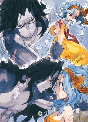 Fairy Tail : Gajeel Redfox Levy McGarden 183344
 669977  fairy tail  gajeel redfox levy mcgarden   ( Anime CG Anime Pictures      ) 183344  художник : Rusky
black hair blue brown eyes band mermaid red underwater картинка аниме anime picture