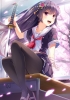 Anime CG Anime Pictures      183127
bandage hairpins happy long hair pantyhose purple eyes sakura seifuku sword tree   anime picture