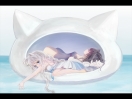 Anime CG Anime Pictures      183141
barefoot blue eyes brown hair dress long neko mimi ribbon sleep tail white   anime picture
