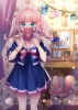Anime CG Anime Pictures      183170
ahoge blue eyes blush book braids dress flower long hair pink ribbon twin tails   anime picture