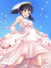 Anime CG Anime Pictures      183198
black hair blush dress gloves high heels red eyes short sky surprised twin tails wedding   anime picture