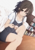 Anime CG Anime Pictures      183208
bed beverage black eyes hair blush book happy overalls short   anime picture