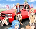 Anime CG Anime Pictures      183217
black eyes hair blonde blue blush green group hairpins happy hat long neko mimi pink purple red sandals short shorts skirt sky smile twin tails vehicle   anime picture