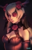Anime CG Anime Pictures      183267
blonde hair choker dress eyepatch flower horns long red eyes   anime picture