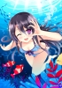 Sword Art Online : Kirito 183339
animal barefoot bikini black hair blush genderswap happy long purple eyes underwater wink картинка аниме anime picture
