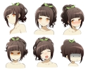 Anime CG Anime Pictures      183347
:3 angry blush brown hair character sheet long ponytail smile yellow eyes картинка аниме anime picture