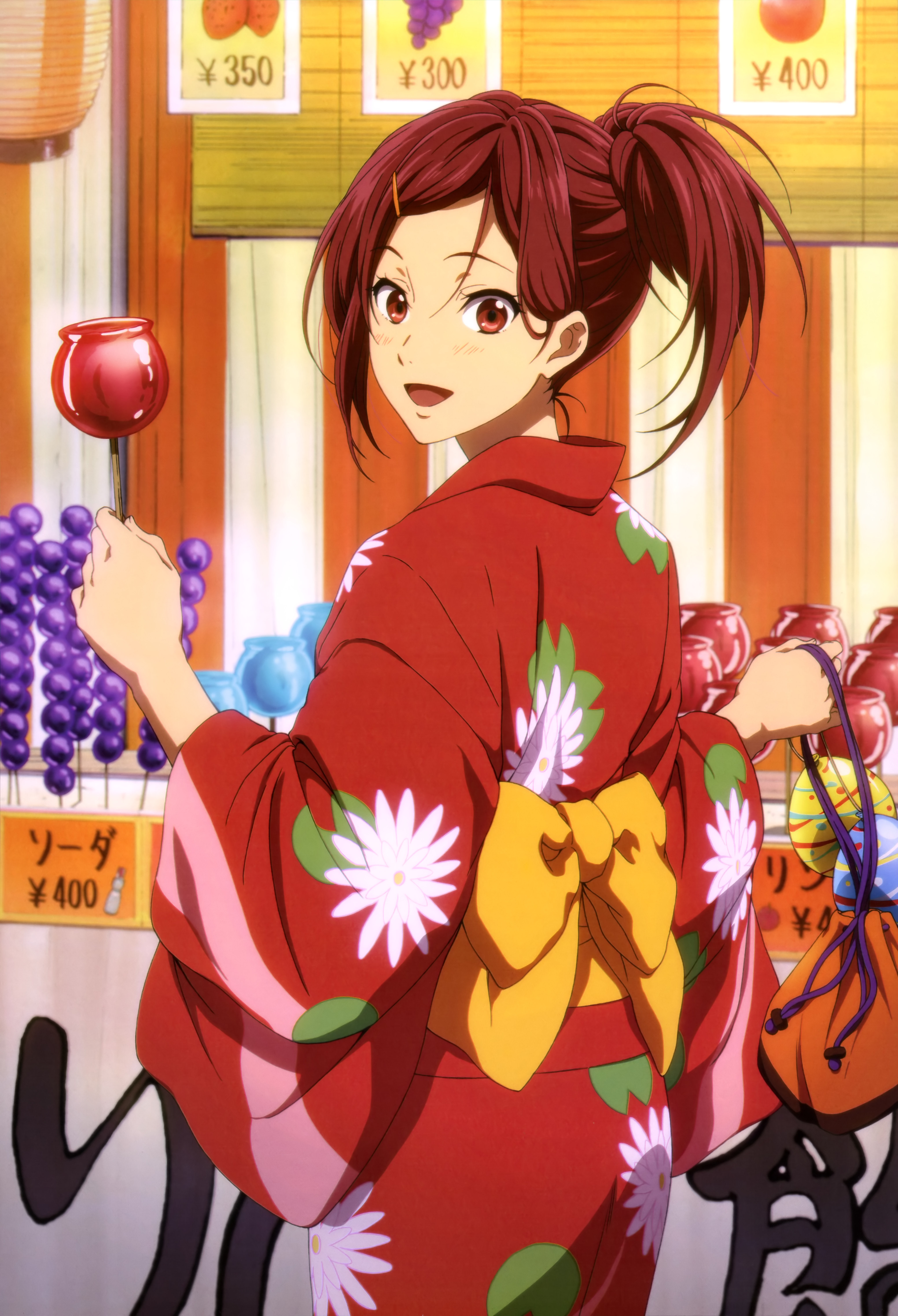 Free, Matsuoka, Gou, blush, hairpins, happy, kimono, ponytail, eyes, hair, ribbon, short, sweets, , , anime, picture, , |, , , pictures
