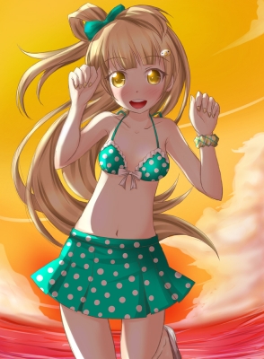 Love Live! School Idol Project : Minami Kotori 183379
 670014  love live school idol project  minami kotori   ( Anime CG Anime Pictures      ) 183379   : neats
bikini brown hair hairpins happy long ribbon side tail skirt sky sunset water yellow eyes   anime picture