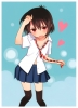 A Channel : Ichii Tooru 183414
angry blush brown hair heart red eyes seifuku short thigh highs tie   anime picture