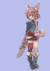 7th Dragon : Fighter 183464
animal ears beverage boots brown hair food green eyes short shorts smile sword   anime picture