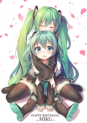 Vocaloid : Hatsune Miku 183747
 670387  vocaloid  hatsune miku   ( Anime CG Anime Pictures      ) 183747   : Alex  Pixiv585981 
blue eyes hair blush boots child green happy hug long skirt twin tails ^_^   anime picture