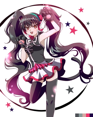 Hoozuki no Reitetsu : Miki 183837
 670485  hoozuki no reitetsu  miki   ( Anime CG Anime Pictures      ) 183837   : Soraneko  pixiv50124 
:3 black hair gloves headphones long ribbon skirt stars thigh highs twin tails   anime picture