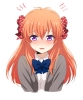 Gekkan Shoujo Nozaki kun : Sakura Chiyo 183616
blush long hair orange purple eyes ribbon   anime picture