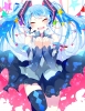 Vocaloid : Hatsune Miku 183639
blue hair blush braids happy headphones long microphone ribbon skirt stars thigh highs twin tails ^_^   anime picture