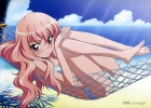 Zero no Tsukaima : Louise de la Valliere 183674
barefoot beach bikini blush long hair pink red eyes sky smile tree water   anime picture