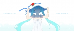 Vocaloid : Hatsune Miku 183661
flower green hair hat long ribbon smile sundress twin tails ^_^   anime picture