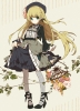 Anime CG Anime Pictures      183691
blonde hair braids dress flower green eyes hat high heels jacket *** ta fashion long pantyhose ribbon   anime picture