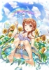 Nisekoi : Tachibana Marika 183715
barefoot bikini blush brown eyes hair flower long rainbow sky smile tongue water float wink   anime picture