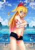 Nisekoi : Kirisaki Chitoge 183718
ahoge bikini blonde hair blue eyes long ponytail pool ribbon shorts sky   anime picture