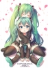 Vocaloid : Hatsune Miku 183747
blue eyes hair blush boots child green happy hug long skirt twin tails ^_^   anime picture
