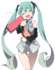 Vocaloid : Hatsune Miku 183745
curly hair green happy hug long microphone tattoo tie twin tails ^_^   anime picture