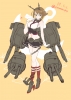 Kantai Collection : Mutsu 179759
anthropomorphism boots brown eyes hair gloves band heart short skirt smile weapon   anime picture