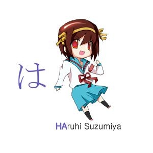 Hiragana - HA - HAruhi Suzumiya
Hiragana 