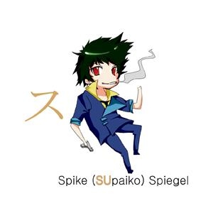 Katakana - SU -  Spike (SUpaiko) Spiegel
Katakana 