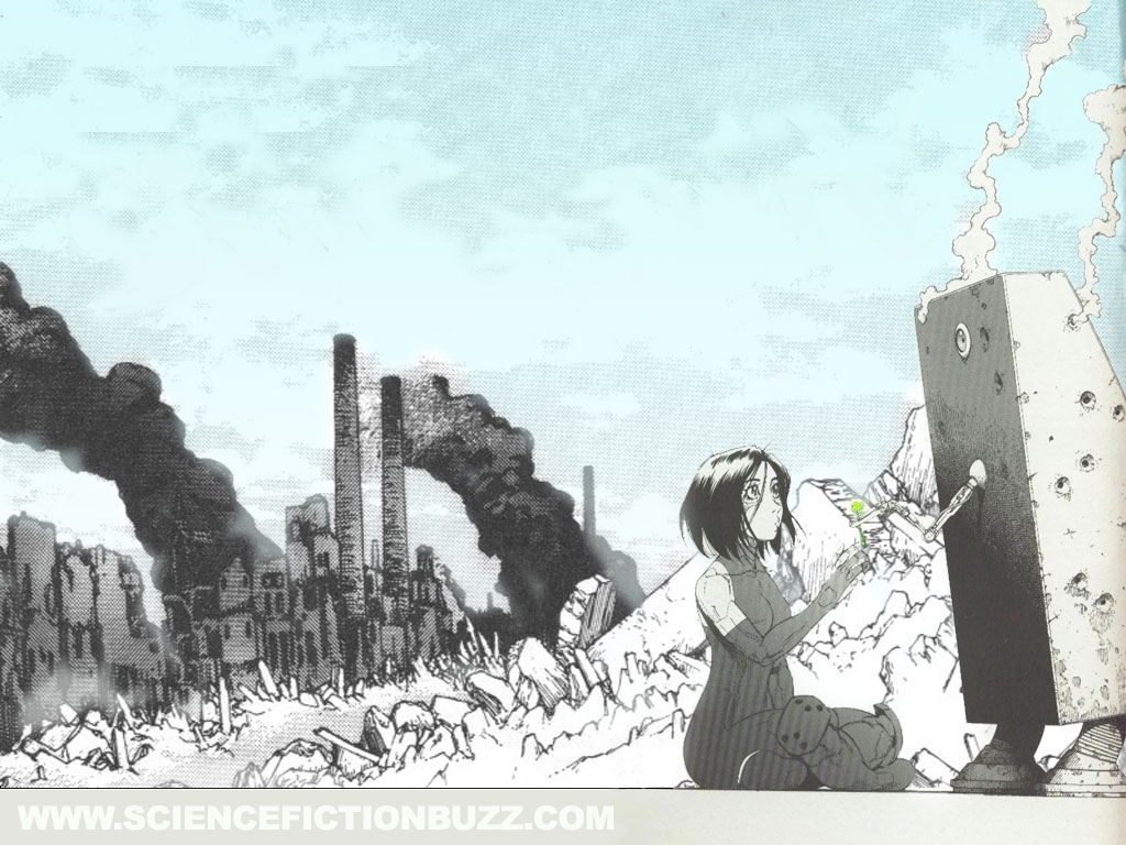 Battle, Angel, Alita, , , , , Tsutsu, Yume, Gunnm, , , , , anime, picture, wallpaper, desktop, , , , 