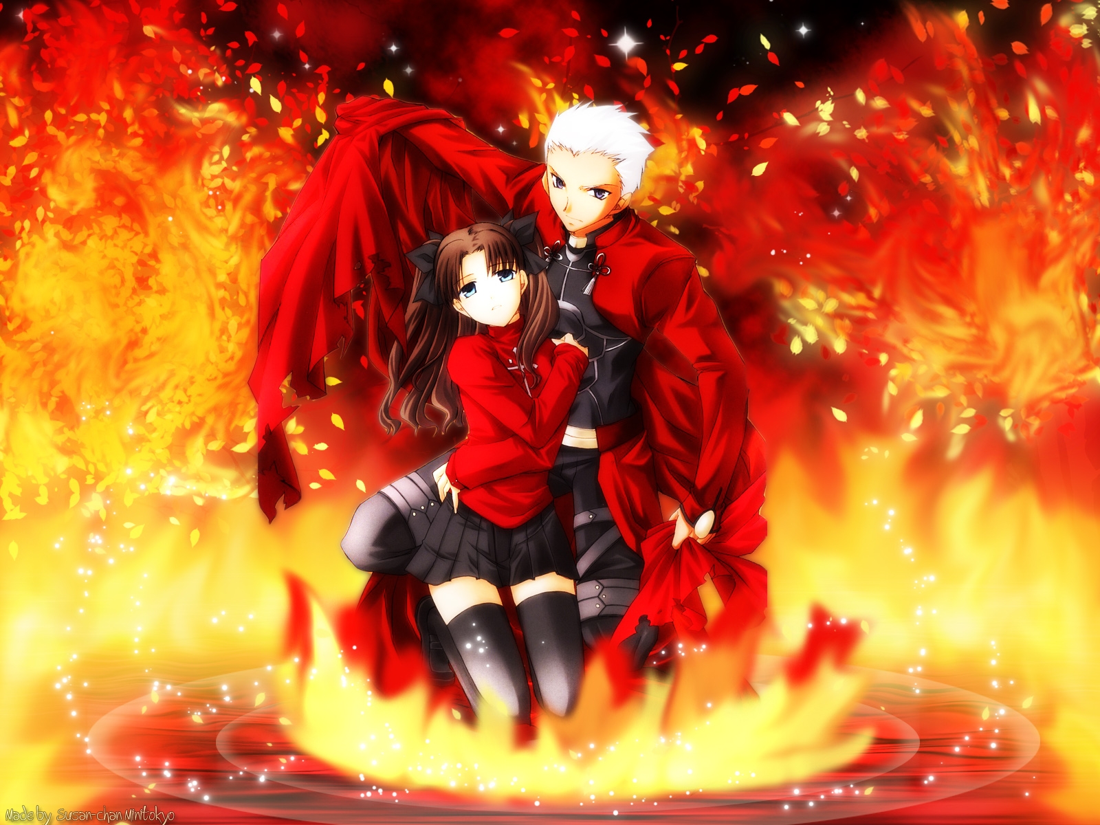 Fate/Stay, Night, Rin, &, Archer